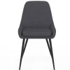 Lot de 6 chaises en tissu gris avec accoudoirs