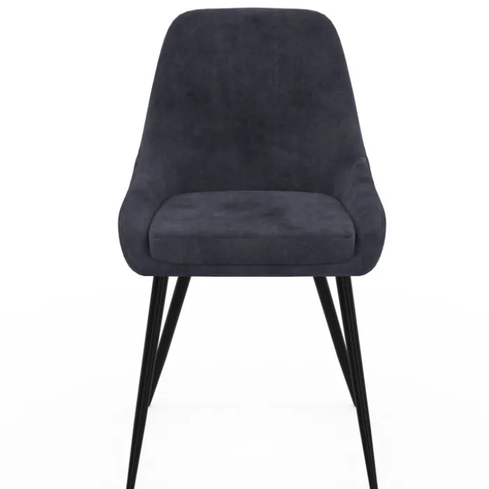 Lot de 4 chaises en velours mix color crème, gris clair, gris foncé, rose avec accoudoirs