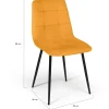 Lot de 6 chaises en velours mix color bleu x2, jaune ocre x2, rose x2