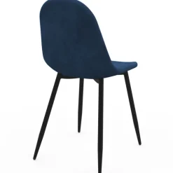 Lot de 6 chaises en velours mix color bleu x2, jaune, gris clair et gris foncé x2