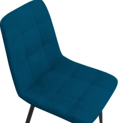 Lot de 8 chaises en velours mix color bleu x3, rose x3, jaune ocre x2