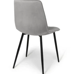 Lot de 4 chaises grises pour salle à manger