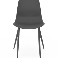 Lot de 6 chaises mix color gris foncé x2, terracotta x2, beige x2 pieds en métal