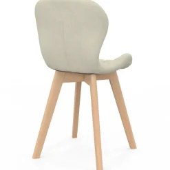 Lot de 6 chaises modernes avec assises matelassées en gris, terracotta et beige