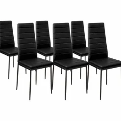 Lot de 6 chaises noires