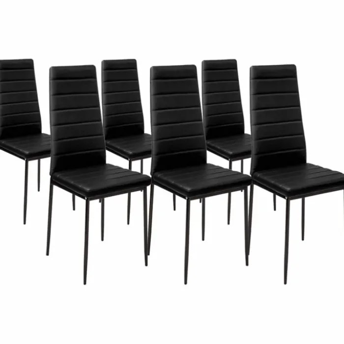Lot de 6 chaises noires