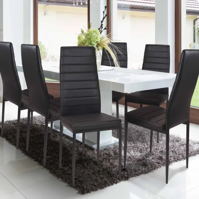 Lot de 6 chaises noires