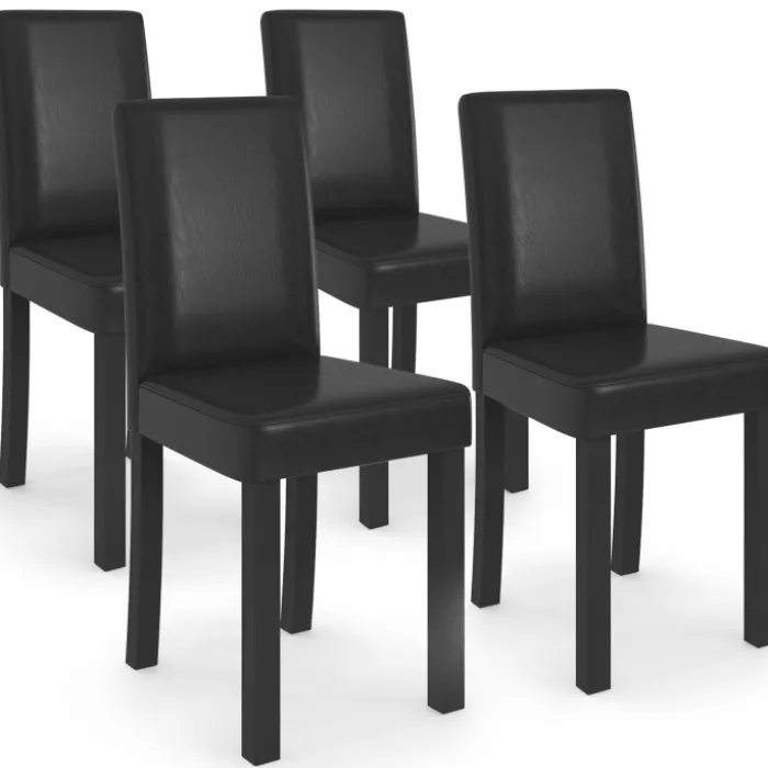 Lot de 4 chaises noires design