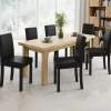 Lot de 6 chaises noires design
