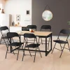 Lot de 6 chaises noires pliables d’intérieur