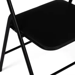 Lot de 4 chaises noires pliantes d’intérieur