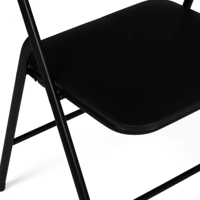 Lot de 4 chaises noires pliantes d’intérieur