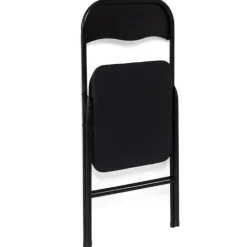 Lot de 4 chaises noires pliantes d’intérieur