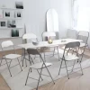 Lot de 6 chaises pliantes blanches d’intérieur