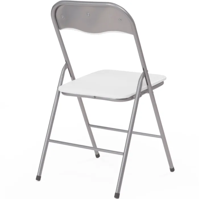 Lot de 6 chaises pliantes blanches d’intérieur