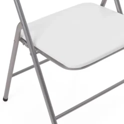 Lot de 6 chaises pliantes blanches d’intérieur
