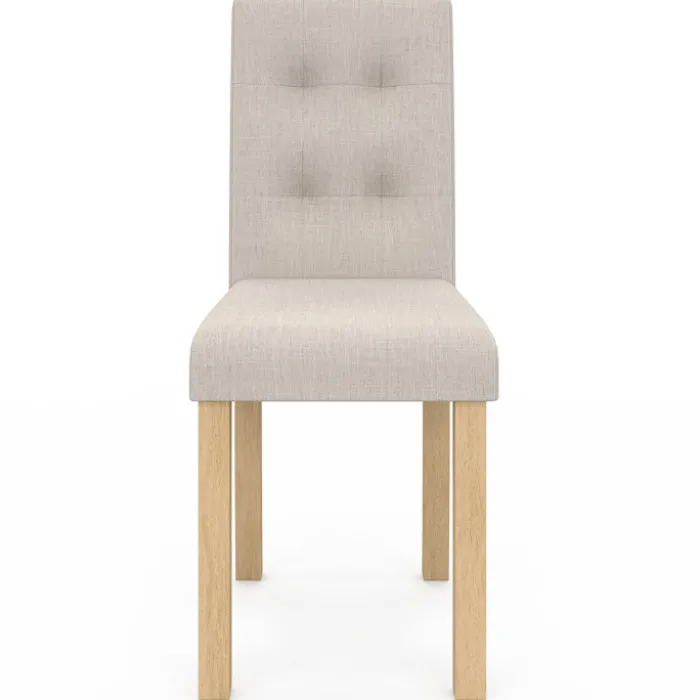 Lot de 6 chaises scandinaves capitonnées beiges