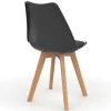 Lot de 4 chaises scandinaves noires