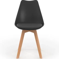 Lot de 4 chaises scandinaves noires