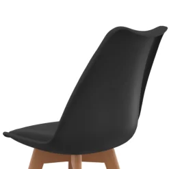 Lot de 4 chaises scandinaves noires