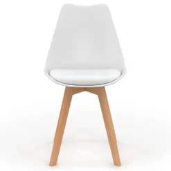 Lot de 6 chaises scandinaves blanches