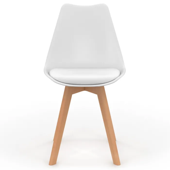 Lot de 6 chaises scandinaves blanches