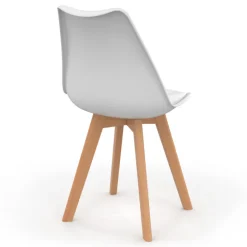 Lot de 6 chaises scandinaves blanches