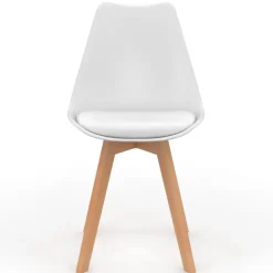 Lot de 4 chaises scandinaves blanches