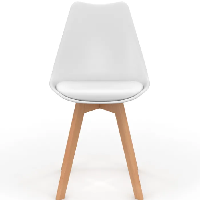 Lot de 4 chaises scandinaves blanches