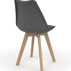 lot de 6 chaises scandinaves gris foncé et gris clair mix color