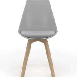 lot de 6 chaises scandinaves gris foncé et gris clair mix color