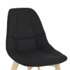 Lot de 6 chaises scandinaves en tissu noir avec assises rembourrées