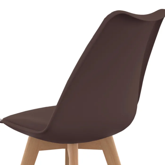 Lot de 6 chaises scandinaves mix color taupe, beige et blanc