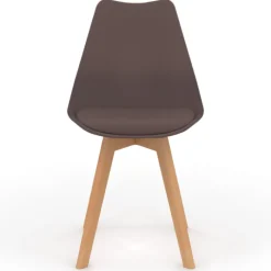 Lot de 6 chaises scandinaves mix color taupe, beige et blanc