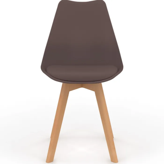 Lot de 6 chaises scandinaves mix color taupe, beige et blanc