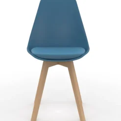 Lot de 6 chaises scandinaves mix color bleues, grises et jaunes