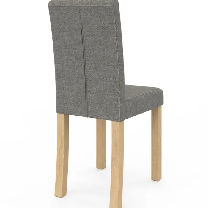Lot de 6 chaises scandinaves capitonnées grises