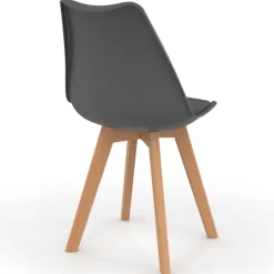 Lot de 4 chaises scandinaves grises