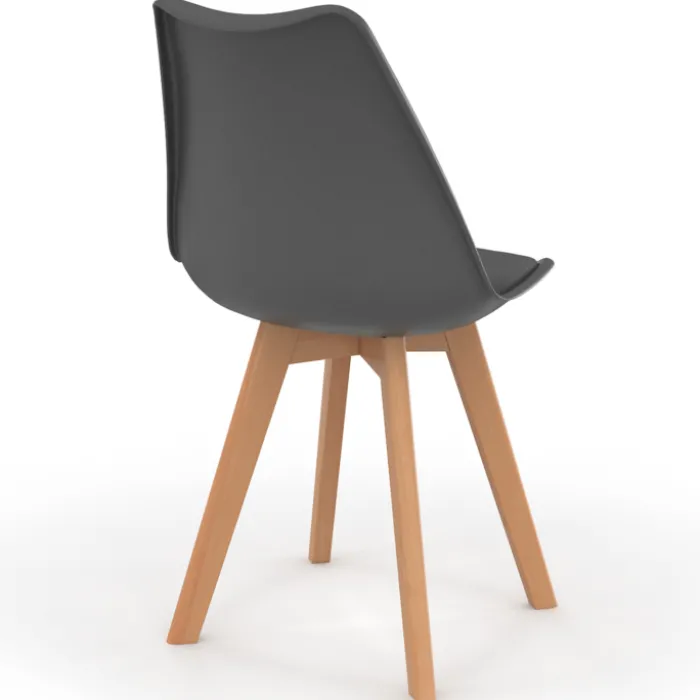 Lot de 4 chaises scandinaves grises