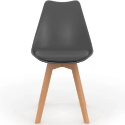 Lot de 4 chaises scandinaves grises