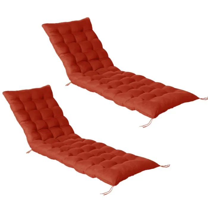 Lot de 2 coussins universels de transat 180 cm terracotta