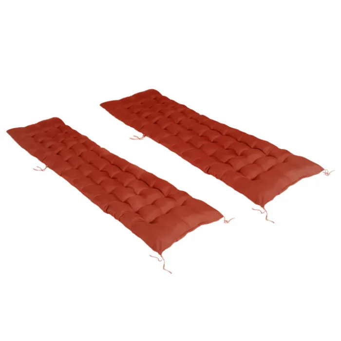 Lot de 2 coussins universels de transat 180 cm terracotta