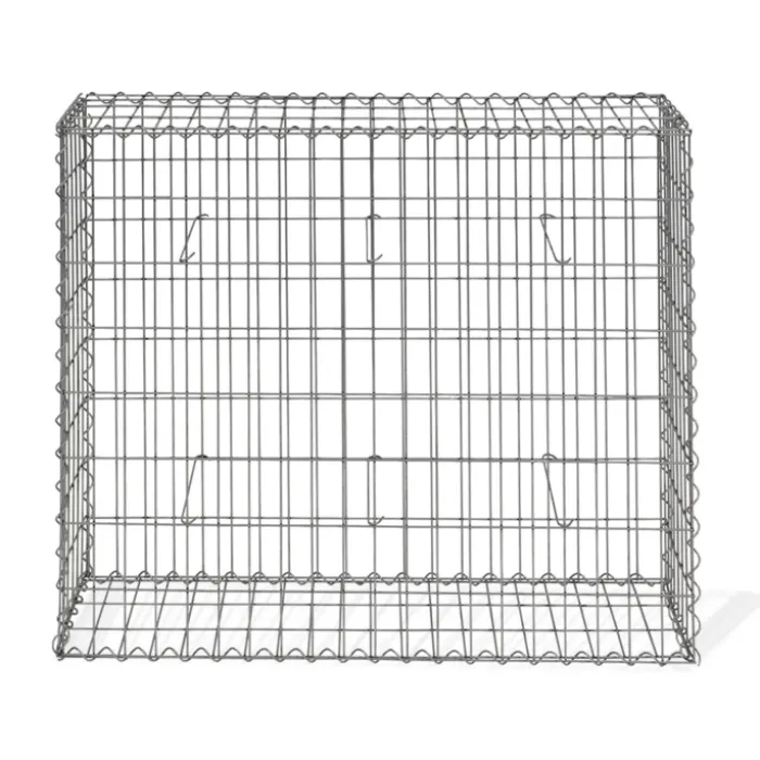 Lot de 2 gabions pour pierre 100x30x80 cm en acier pour jardin