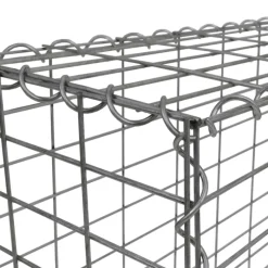 Lot de 2 gabions pour pierre 100x30x80 cm en acier pour jardin