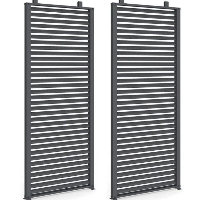 Lot de 2 persiennes pour Pergola pans modulables gris anthracite