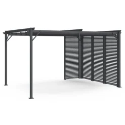 Lot de 2 persiennes pour Pergola pans modulables gris anthracite