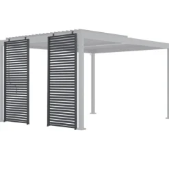 Lot de 2 persiennes pour Pergola pans modulables gris anthracite