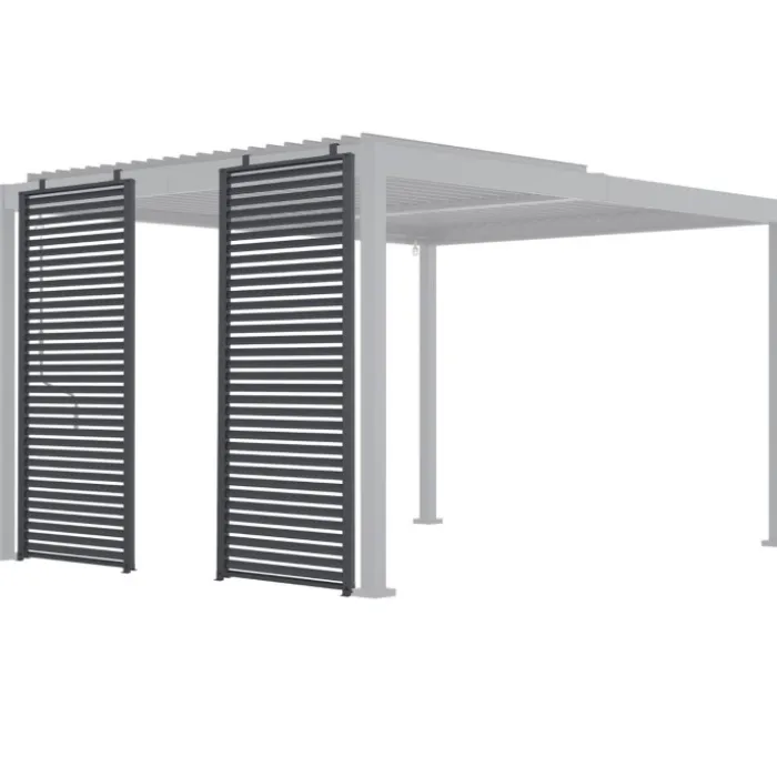 Lot de 2 persiennes pour Pergola pans modulables gris anthracite