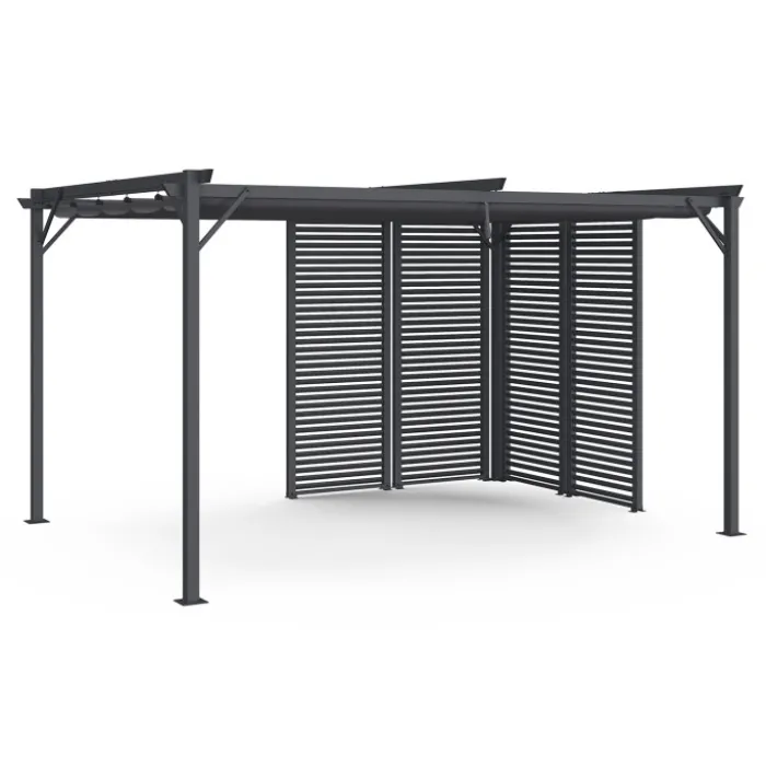 Lot de 2 persiennes pour Pergola pans modulables gris anthracite