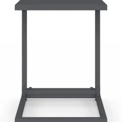 Lot de 2 tables d'appoint de jardin pour transat et bain de soleil gris anthracite